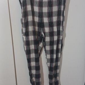 Victoria's Secret Black and Pink Plaid Pants